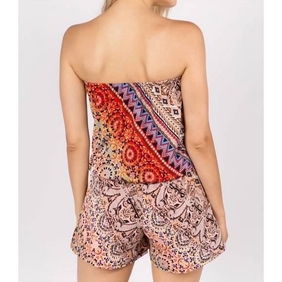 NEW VAVA amaya tube romper in red multi - Picture 3 of 3